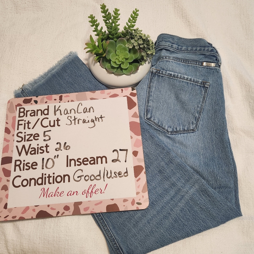 KanCan straight leg jeans, size 5/26, GUC